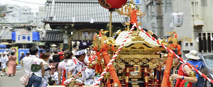 Tenjin festival and portable shrine