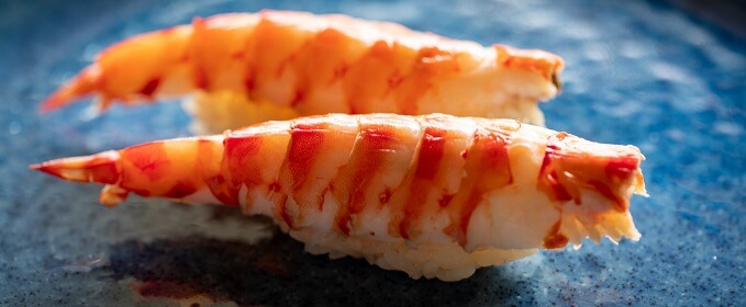 boiled shrimp sushi (ebi sushi)