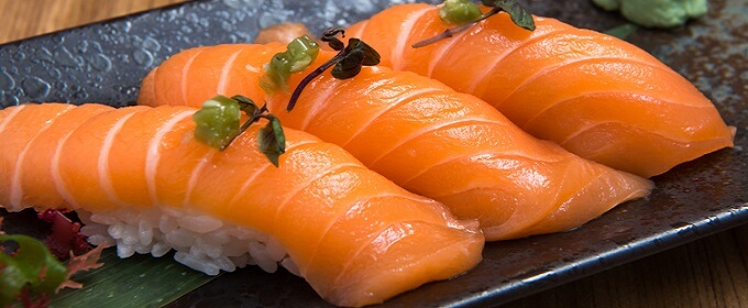 salmon sushi