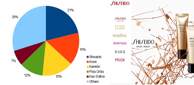 cosmetics market share pie chart