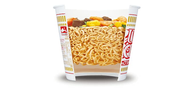Cup design of Nissin instant noodles